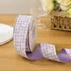 Estilo Pastoral Encaje de Onda Tridimensional DIY Accesorio para el Cabello Cinta de Moño Cuadros Estampado Floral Pequeño Flor Lazo