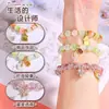 Accesorios DIY para joyería de cuentas, degradado multicolor, varios estilos, kit de materiales DIY de pulsera de cuentas sueltas simple y a la moda