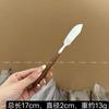 Yino Cocina Acero Inoxidable 304 Nogal Enorme Útil Espátula para Mermelada Pan Salsa Mango de Madera Cuchillo