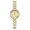 Relógio Feminino Goldie Retro Dourado com Mostrador Pequeno Octogonal, Aço Fino de Luxo Leve com Pulseira, Relógio de Pulso Quartzo à Prova d'Água, Estilo Francês Nicho