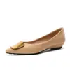 Zapatos de tacón bajo de celebridad de Internet franceses para mujer, nuevo temperamento, hebilla cuadrada, cuero suave, no abrasivos para los pies, zapatos planos versátiles, boca poco profunda, zapatos de mujer