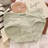 Calcinhas de Algodão Puro para Meninas, Algodão Antibacteriano na Virilha para Mulheres, Cuecas Simples Respiráveis de Cor Sólida Sem Costura de Cintura Média para Todas as Estações