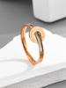 Anillo de Carcasa de Madre Perla Blanca Natural con Letra Redonda de Marca Estilo Japonés y Coreano Anillo de Viento Frío Comida Anillo para Mujeres