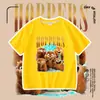 Plan de Transformación del Castor de Comercio Exterior Caricatura Divertida Niños y Niñas Moda Camiseta Casual Top de Cuello Redondo