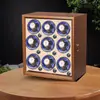 Cargador Giratorio para Relojes Mecánicos, Dispositivo Giratorio Vertical para Relojes, Cargador Eléctrico Silencioso para Relojes, Caja para Relojes para Uso Doméstico con Nueve Ranuras para Relojes