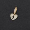 Pendientes de Corazón de Hip-Hop Rap Europeo y Americano Joyería Marca de Tendencia Transfronteriza Circonita Micro-pavimentada Personalizada Pendientes para Hombre Venta al por Mayor