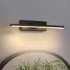 Lámpara de pared lineal minimalista moderna de aluminio negro para habitaciones de hotel, pasillos y mesitas de noche de dormitorio para leer, AC110V