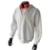 Moletom com capuz masculino, estilo duas peças falsas, decote V, coleção outono 2026, estilo retrô americano, moderno e descolado, corte solto, moletom plus size