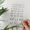 Adesivos de Rosto Sorridente Fofo Adesivos Decorativos DIY PVC Transparente Manual de Expressões Copo de Água Capa de Celular Material Criativo