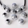 Cor Metálica de Natal Cor de Galvanoplastia UV Resistente à Cor Grande Furo Bola de Amora Frutas Redondas Contas DIY Artesanal Corrente de Celular Acessórios