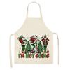 Navidad Transfronterizo Gorro Rojo Decoración Festiva Niños Babero sin Mangas Delantal Navideño al por Mayor Delantal de Grinch Cabello Verde