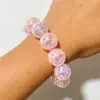 Colar com Pingente de Contas Coloridas a Laser Yongge Jewelry Estilo Europeu e Americano Colorido Bloqueio de Cores Joias de Contas de Vidro