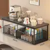 Organizador de escritorio con cajones, estante de almacenamiento multifuncional para papelería, suministros de oficina y colocación de impresora