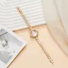 Pulsera de Reloj Popular Transfronteriza con Pedrería, Reloj de Cuarzo Redondo para Mujer, Pulsera de Reloj Versátil y Elegante, Reloj de Moda y Sencillo para Mujer