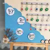 Tarjeta de Check-In para Guardería Rutina Diaria, Reglas del Área de Muro de Registro para Clase Pequeña