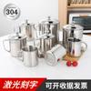 Vaso para enjuague bucal de acero inoxidable 304 con tapa y asa, vaso para agua, taza de té para niños, estudiantes, jardín de infancia, resistente a altas temperaturas