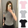 Camiseta Deportiva Ajustada de Yoga para Mujer, Manga Corta, Hombro Derecho, Verano 2026, Nuevo Top Ajustado que Define la Cintura