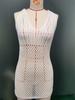 2023 Verano europeo y americano transfronterizo comercio exterior nuevo sexy cuello vertical con cordones halter sin espalda color sólido vestido tubo mujer