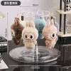 Caixa de Exibição Labubu Suporte de Exibição Giratório para Armazenamento Figura de Brinquedo Boneca de Pelúcia Transparente Caixa Surpresa