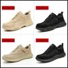 Zapatos de seguridad de fábrica Anti-aplastamiento Anti-perforación Estándar Europeo Kevlar Transpirables Cuero Anti-terciopelo Zapatos de trabajo para soldadura Zapatos de protección laboral