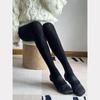 Nueva versión coreana de otoño e invierno de medias de algodón con diseño hueco de puntos de diamante elástico, para uso exterior, calcetines de marea al por mayor