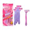 Maquinilla de afeitar desechable de tres capas para mujer, afeitadora de axilas privada, depiladora manual desechable, cabezal hueco