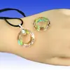 Al por mayor 14mm20mm Colgante Anillo de Ángel Joyería de Cristal para Mujer Aurora Hecho a Mano DIY Accesorios Colgantes de Cuentas
