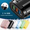 Carregador de celular oval borboleta 3 USB 2.1A bitola EUA bitola Europeia cabeça de carregamento de viagem de 3 portas Atacado