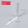 Suporte de Canto de Ferro Galvanizado Cabeça Quadrada Cabeça Redonda Suporte de Canto em L Ângulo Reto de 90 Graus Suporte de Canto para Fixação em Placa de Madeira Suporte de Conexão Reforço em I