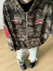 Moletom com Capuz Camuflado Bordado Lavado Estilo Retrô Americano Transfronteiriço Jaqueta Casual Solta Masculina Outono e Inverno