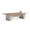 Nova Mesa de Conferência Grande Mesa de Recepção para Negociações de Escritório Conjunto de Mesa e Cadeiras Mesa de Conferência Mesa Longa Simples Moderna Luxo Leve