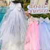 Presilha de Cabelo Infantil para Meninas, Laço de Coroa, Presilha com Borda de Véu, Acessório de Cabelo de Princesa Bordado Estilo Coreano