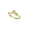 Anillo Abierto Exquisito de Perla y Circonita con Lazo Ajustable Anillo de Dedo de Lujo Elegante Nicho Avanzado Producto Nuevo