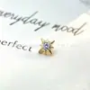 Aretes Colección Morado Claro Dorado Aleación de Titanio F136 Titanio G23 Rosca Interna Zirconia Labret Arete Piercing Joyería Cabeza