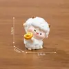 Enfeite do Ano do Carneiro Parabéns de Ano Novo Coupletos de Riqueza e Prosperidade Boneca de Ovelhinha Partículas Fofas Acessórios Decorativos DIY Pequenos Enfeites de Mesa