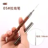 Set de Bolígrafos Liner para Uñas Punta de Aguja de Sándalo Estilo Japonés, Ultra Fino, Pincel para Pintar, Pincel para Delinear, Pincel para Bordes Estilo Francés