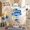 Decoración de ambiente para fiesta de cumpleaños infantil, adornos, letrero de pie en tablero KT para luna llena, celebración de 100 días y primer cumpleaños, letrero de bienvenida para la entrada