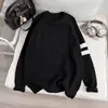 Suéter redondo de estilo perezoso para hombre, capa interior de otoño e invierno, tejido de punto de alta gama, estilo de pareja moderno, capa base negra
