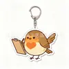 Pingente Chaveiro Acrílico Pisco-de-peito-ruivo Europeu Desenho Animado Criativo Presente Decoração de Mochila Mercadoria de Anime Transfronteiriça