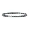 Comercio Exterior Más Vendido Pulsera Tobillera de Piedra Biliar Negra Tobillera de Moda para Mujer Tobillera de Perlas de Arroz Pulsera de Piedra de Hierro Negra Joyería para Mujer Venta al por Mayor