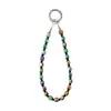Cadena de Teléfono de Muñeca Corta en Stock, Pulsera Colgante de Cubo de Azúcar de Cristal de Moda y Sencilla, Hecha a Mano de Alta Calidad con Abalorios para Mujer