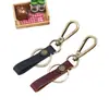 Chaveiro de Couro Vintage, Cordão Simples de Bronze Antigo para Chave de Carro, Pingente Unissex Presente Atacado