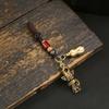 Llavero de coche de latón Sanxingdui Dali Man Crafts, colgante retro para bolso de hombre y mujer, colgante con dinero de los cinco emperadores