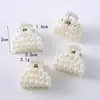 Presilha de Garra Pequena Pérola Vintage Estilo Francês para Mulheres, Presilha Tubarão da Moda com Toque de Luxo, Acessório de Cabelo Estilo Coreano e Japonês