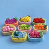 Adornos de cesta de frutas tridimensionales de simulación de comida y juego, accesorios de resina, funda para teléfono móvil, pegatina para refrigerador, parche para hebilla de zapato