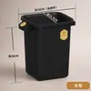 Papelera de forma anular muy atractiva para uso doméstico, gran capacidad, adecuada para sala de estar, dormitorio, cocina y baño, cubo de almacenamiento de plástico