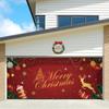 Temu Especial Transfronteiriço para Nova Tapeçaria de Porta de Garagem de Natal Festa em Casa Atmosfera de Feriado Pano Decorativo para Pendurar