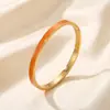 Pulsera de Acero Titanio con Goteo de Aceite Transfronterizo de 4 mm para Mujer, Joyería de Resina Multicolor de Alta Gama, Pulsera Geométrica de Tendencia de Nicho