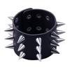 Pulsera exagerada punk europea y americana directa de fábrica no convencional remache puntiagudo cónico pulsera de cuero de tres filas pulsera pulsera