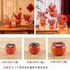 Maceta de Caqui Flor de Caqui de Año Nuevo Plástico Arte Floral Cubo de la Fortuna Festivo Nuevo Estilo Chino Imitación Porcelana Plástico de Año Nuevo Caqui